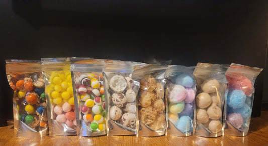 Individual candy sample bags