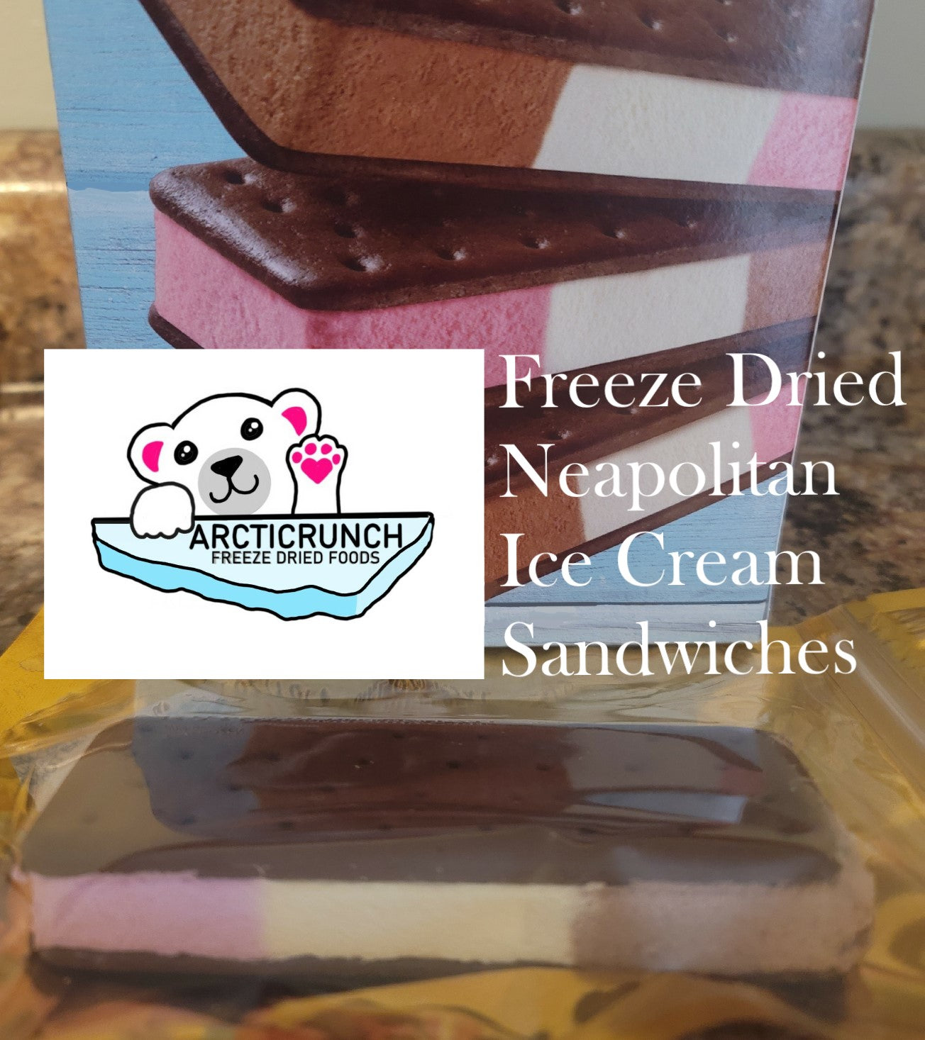 Freeze Dried Neapolatin Ice Cream Sandwich